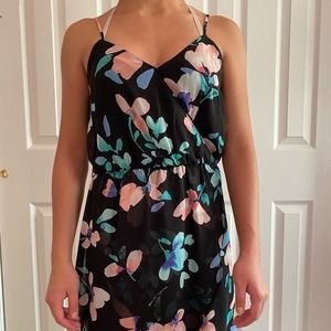 Black floral dress